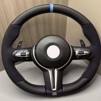 Upgraded suede steering wheel for BMW F10 F07 F12 F13 F01 F20 M3 M5 F45 F30 E87 E90 E70 E84, EU warehouse M5 Suede  (No airbag) juoda