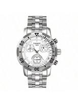 Tissot Roche 200 serijos kvarcinis mechanizmas, atsparus vandeniui chronografas, su trimis ciferblatukais, vyriškas laikrodis, Ruiwatch 39,8 mm baltas ciferblatas T17.1.486.33 balta