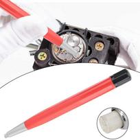 Watch Rust Removal Brush Pen Fiberglass Brass Steel Clean Scratch Polishing Tool Red Watch Repair Tool Watch Parts Brush Pen raudona