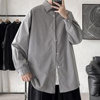 Men Oversize Shirts Spring Men Preppy Shirt Unisex Woman Casual Street Fashion Blouses Streetwear Men Clothing L oranžinė