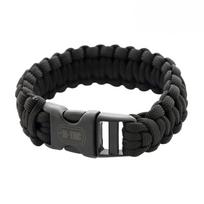 M-TAC taktinė Paracord apyrankė išgyvenimo virvė 3 m juoda