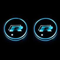 New New 7 Color LED Car Cup Holder Light Luminous Coaster Water Cup Pad For VW Volkswagen Polo Jetta Golf Beetle CC GTI gol