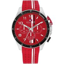Tommy Hilfiger Bank Red Silikoninis Vyriškas Kvarcinis Laikrodis 1792170 raudona