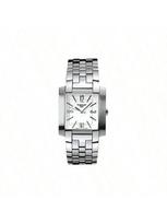 Tissot TXL serijos kvarcinis mechanizmas, 30 metrų atsparumo vandeniui vyriškas laikrodis, smailus rėmelis, 30,9 mm baltas ciferblatas, nerūdijančio plieno korpusas ir apyrankė, T60.1.581.32 balta