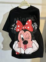 Minnie Mouse Marškinėliai Moterims Vyrams Vintage Animacinių Filmukų Grafinis Medvilninis Laisvalaikio Viršus Streetwear Mada 2026 Vasara Disney Spausdinimas Y2k S