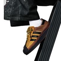 Adidas Wang Anyu's Identical SUPERSTAR II Classic Shell-shaped Platform Shoes Adidas Tricolor JR 6990 35.5 ruda