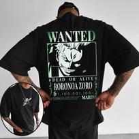 One Piece Japanese Anime Mens TShirt Roronoa Zoro Boy Childrens Cotton Y2K Harajuku Trend Short Sleeve 4XL