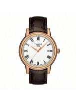 TISSOT Carson, kvarcinis mechanizmas, 30m atsparumas vandeniui, vyriškas šveicariškas laikrodis, 40mm baltas ciferblatas, plieninis korpusas, odinis dirželis T085.410.36.013.00 balta