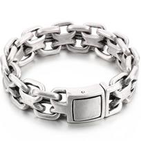 20MM Men's Stainless Steel Viking Braided Chain Bracelet for Man Woven Rope Bangle Cool Hip Hop Motorcycle Biker Jewelry 23.5CM 23.5CM senos sidabrinės spalvos