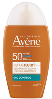 AVENE Sun Ultra Oil Control SPF 50,  riebiai ir mišriai odai fluidas, 50 ml