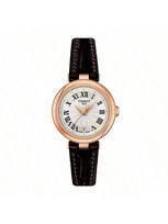 TISSOT Swiss Quartz Women's Petite Beauty Watch - 26mm Silver Dial, 50m Water-Resistant, Rose Gold PVD, Roman Numerals, Model T126.010.36.013.00 sidabras