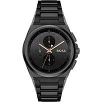 BOSS Steer Juodo Nerūdijančio Plieno Vyriškas Kvarcinis Laikrodis 1514068 juoda