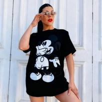 Moterų marškinėliai Disney Mikė Pūkuotukas Miniė Vintažiniai Medvilniniai Viršutiniai Drabužiai Laisvalaikio Trumpomis Rankovėmis Mielas Animacinis Spaudinys Gatvės Mada Vasaros Naujiena S