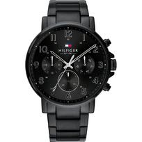 Tommy Hilfiger Daniel Vyriškas kvarcinis laikrodis su juodu metaliniu dirželiu 1710383 juoda
