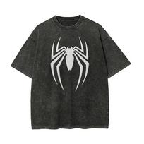 „Marvel Spider-Man“ skalbti retro stiliaus trumpų rankovių marškinėliai, laisvalaikio ir vasaros drabužiai, patogūs trumpomis rankovėmis sportiniai marškinėliai. S