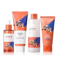 ROUND LAB Soybean Panthenol Moisture Barrier Set Toner 250ml + Ampoule 50ml + QLA Cream 80ml + Cleanser 150ml Hydrating Repair Kit