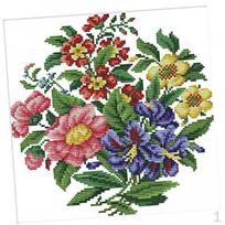 Siuvinėjimo gėlių raštas pradedantiesiems Namų dekoras 28 x 28cm 14CT