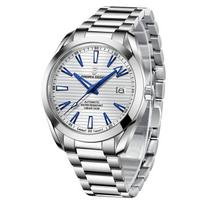 Pagani Design Made in SEIKO NH35 Aqua Terra with Dress Stainless Rubber Sapphire Perfect for PAGANI DESIGN Men's Watch, Japan, Movement, Automatic, sidabras
