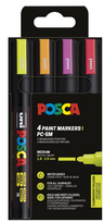 Posca - Medium Tip Pen - Neon colors, 4 pc (401664)