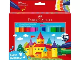 Faber-Castell - Felt-tip pen Jumbo - 12 pcs, super washable (154311)