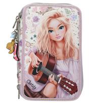 TOPModel - Triple Pencil Case COWGIRL - Cream-Coloured with Pale Purple Accents