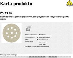 3M KLINGSPOR ABRASIVE DISC 225mm PS33BK gr.220 GLS38 /50pcs.