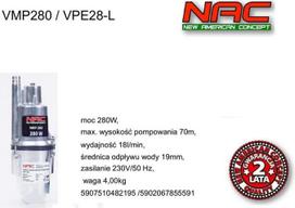 NAC DIAPHRAGM PUMP 280W/VPE28-L .
