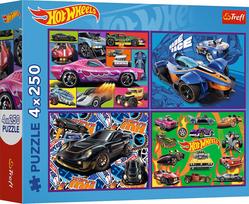 Trefl HOT WHEELS 4x250 det. dėlionių rinkinys