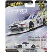 PRE-ORDER Hot Wheels Aerostyles 2026 Modeliukas LB-Kaido Works Nissan R32 Skyline GT-R White