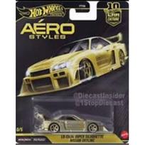 PRE-ORDER Hot Wheels Aerostyles 2026 Modeliukas CHASE Liberty Walk ER34 Super Silhouette Nissan Skyline Gold