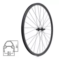Priekinis ratas ZLA-019 28/29" // V-Brake, 28H, veržlės, dvigubas, kniedytas, aliuminis