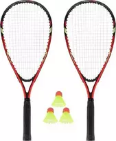 Krosmintono rinkinys NILS NRS001 2 raketės + smiginis + dėklas raudonos spalvos