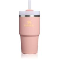 Stanley Quencher H2.O FlowState™ Tumbler nerūdijančiojo plieno puodelis su šiaudeliu mažas Peach Rose 590 ml
