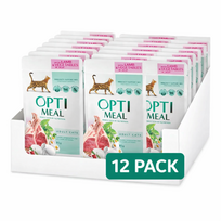OPTIMEAL™ Visavertis konservuotas ėdalas suaugusioms katėms su ėriena ir daržovėmis želėje, 12x85 g