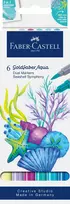 Faber-Castell Gofa Aqua akvarelės flomasteriai, 6 spalvų rinkinys „Pineapple“