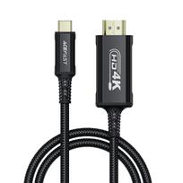 Garso Ir Vaizdo Kabelis Usb-c - Hdmi 4k 60hz Hdr 1,8 M - Juodas