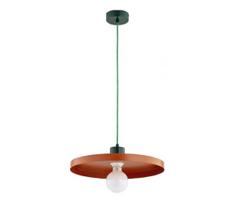 Pakabinamas šviestuvas su laidu ETERI 1xE27/15W/230V varinis/žalias