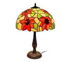 Brilagi - Tiffany vitražinis stalinis šviestuvas SUNFLOWER 2xE27/60W/230V