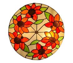 Brilagi - Tiffany vitražinis lubų šviestuvas SUNFLOWER 3xE27/60W/230V skersmuo 40 cm