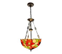 Brilagi - Tiffany stiliaus vitražinis liustras ant grandinės SUNFLOWER 3xE27/60W/230V skersm. 50 cm