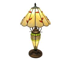 Brilagi - Tiffany vitražinė stalinė lempa FOLIA 1xE27/60W/230V + 1xE14/40W