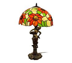 Brilagi - Tiffany vitražinė stalinė lempa SUNFLOWER 1xE27/60W/230V