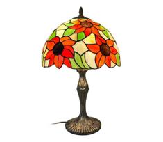 Brilagi - Tiffany vitražinė stalinė lempa SUNFLOWER 1xE27/60W/230V