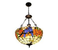 Brilagi - Tiffany vitražinė liustra ant grandinės JUNGLE 3xE27/60W/230V Ø 50 cm