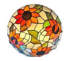 Brilagi - Tiffany vitražinis lubinis šviestuvas SUNFLOWER 2xE27/60W/230V Ø 40 cm