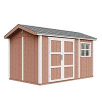 Aukščiausios kokybės sodo namelis 8,68 m² - H252x250x412 cm - su grindimis ir bitumine danga - TIMBELA M914A-REDWOOD RED