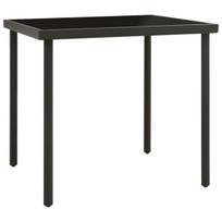 Lauko valgomojo stalas, 80x80x72 cm, pilkas