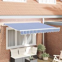 Markizės pakeitimo audinys 3.5m x 2m rėmui Mėlyna ir Balta
