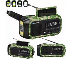 Radijo žadintuvas FM – LED, SOS, solar, dynamo, power bank, survival