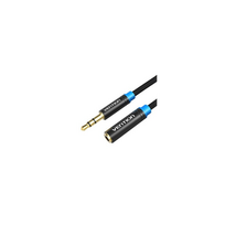 Audio Kabelis Pintas 3,5mm vyriškas-moteriškas Vention VAB-B06-B150-M 1,5m Juodas